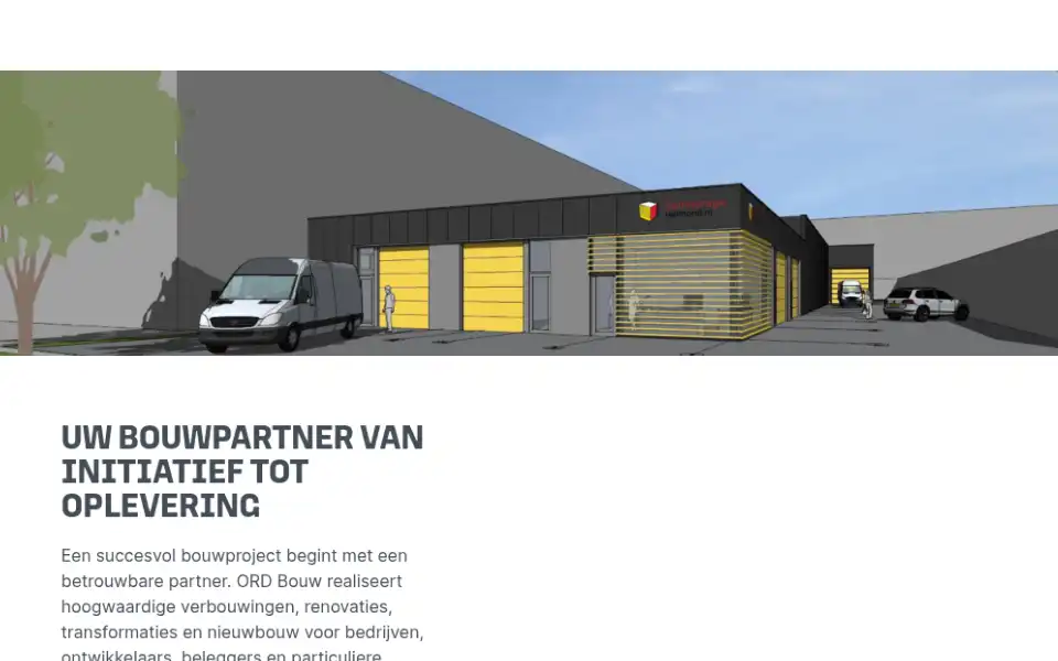 Screenshot of vanhoutafbouwprojecten.nl