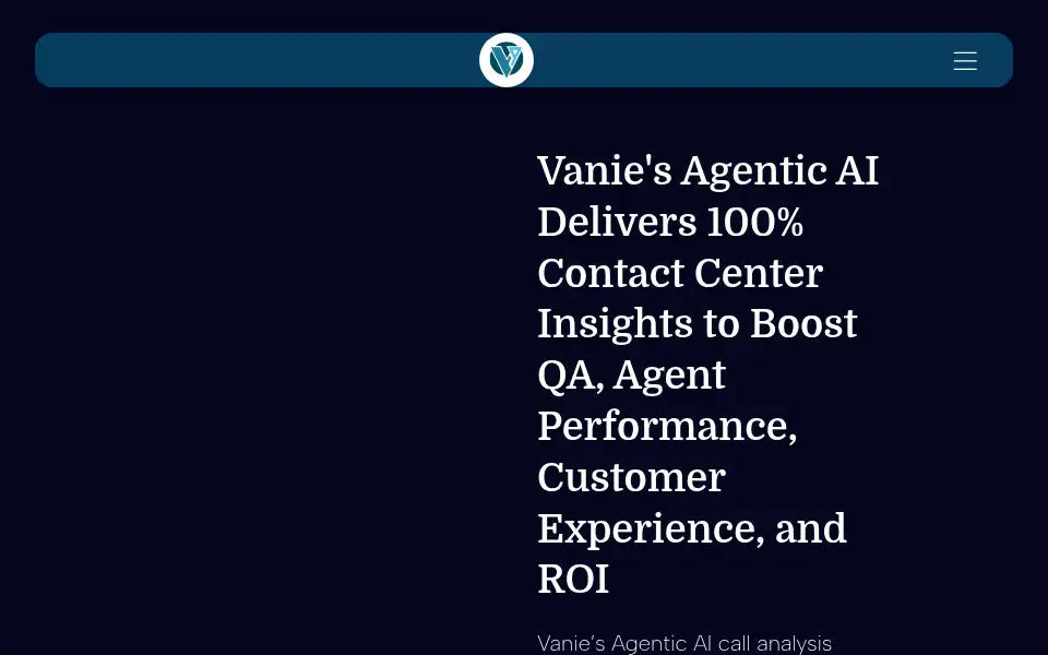 Screenshot of vanie.ai
