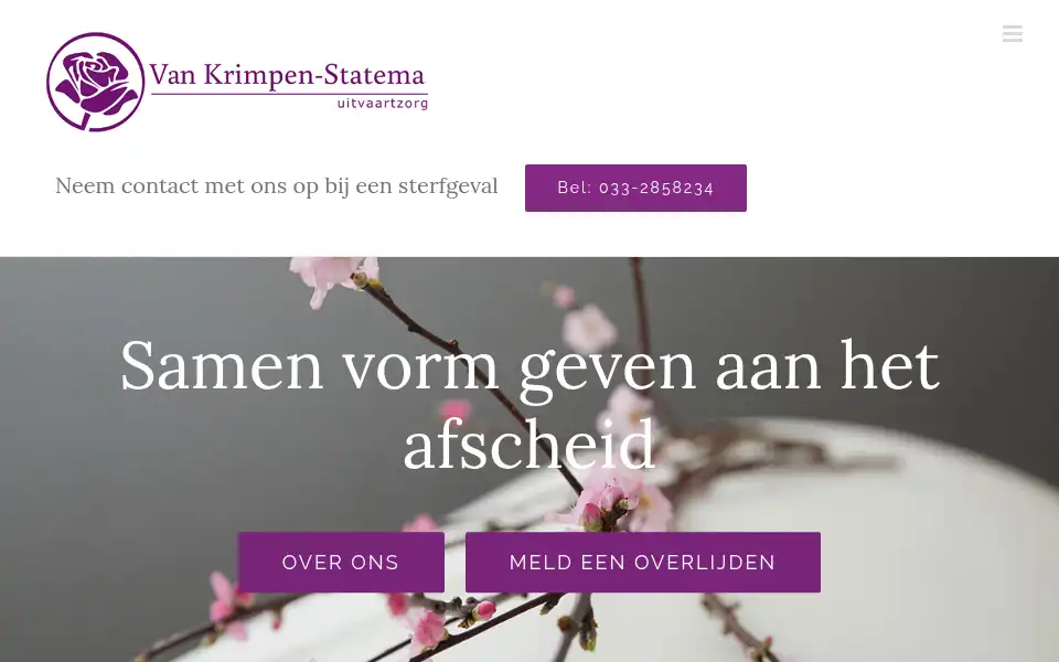 Screenshot of vankrimpenstatema.nl