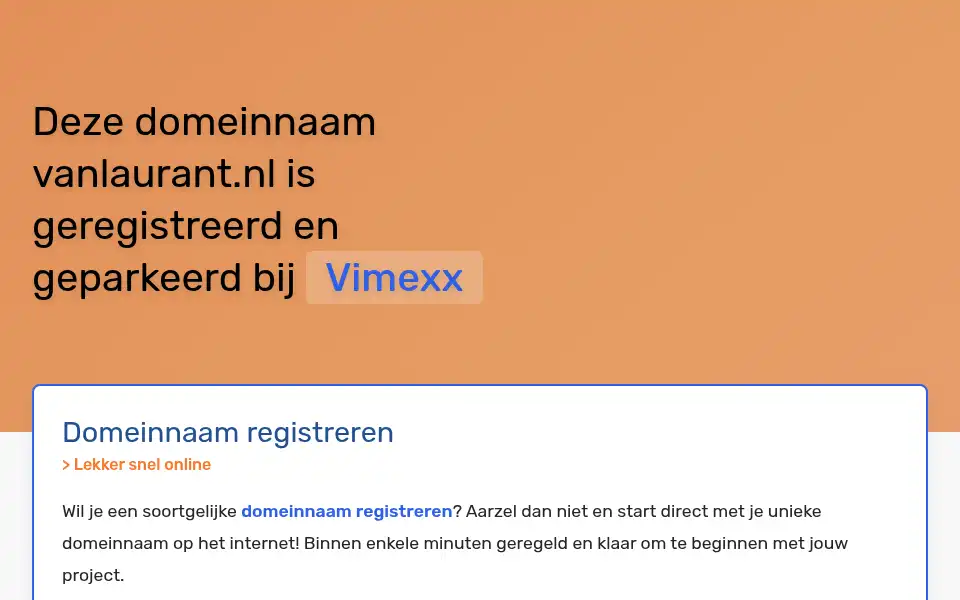 Screenshot of vanlaurant.nl