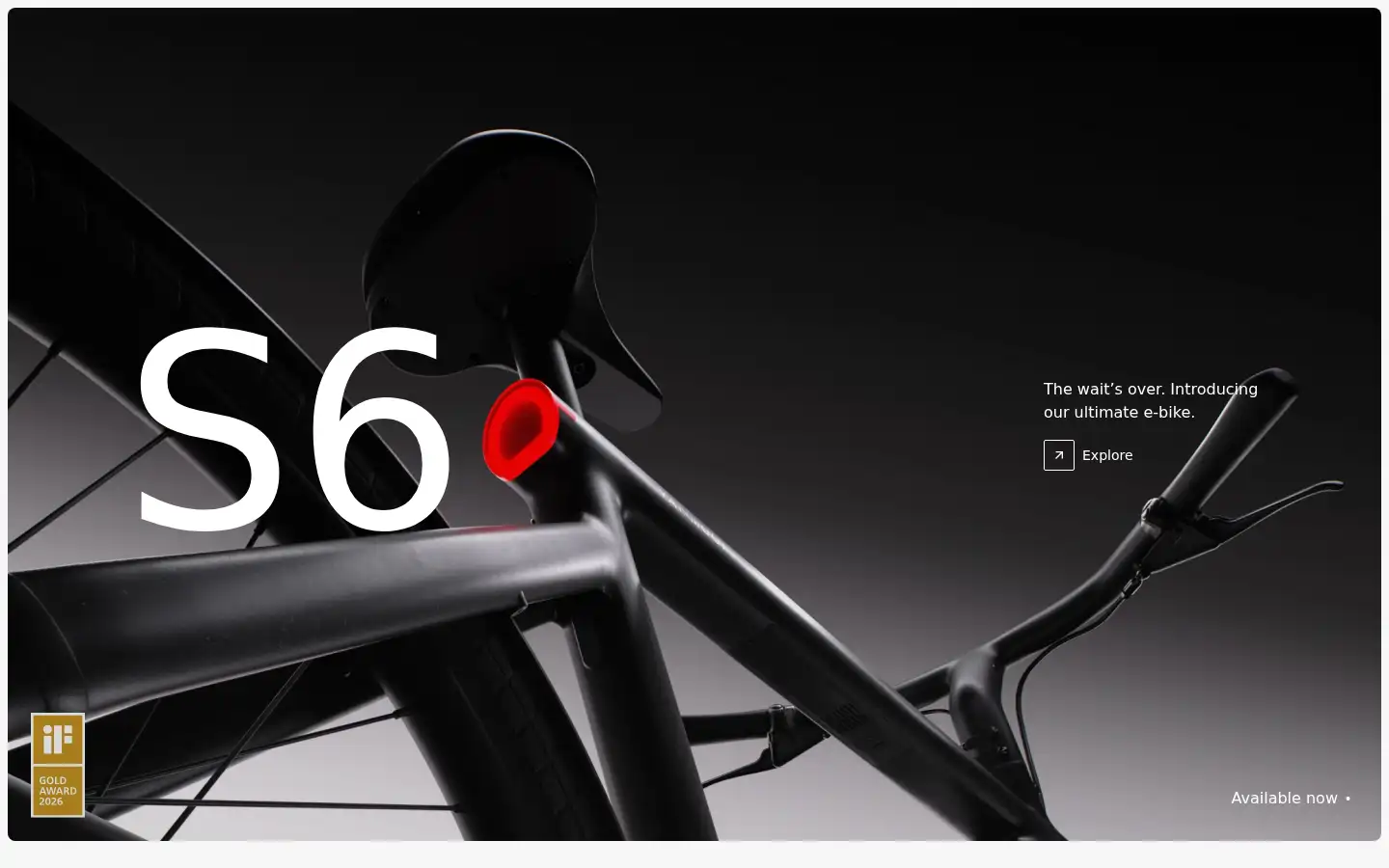 Screenshot of vanmoof.com