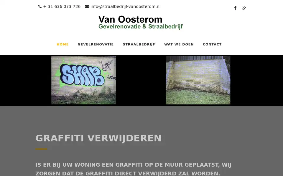 Screenshot of vanoosterom-gevelrenovatie.nl