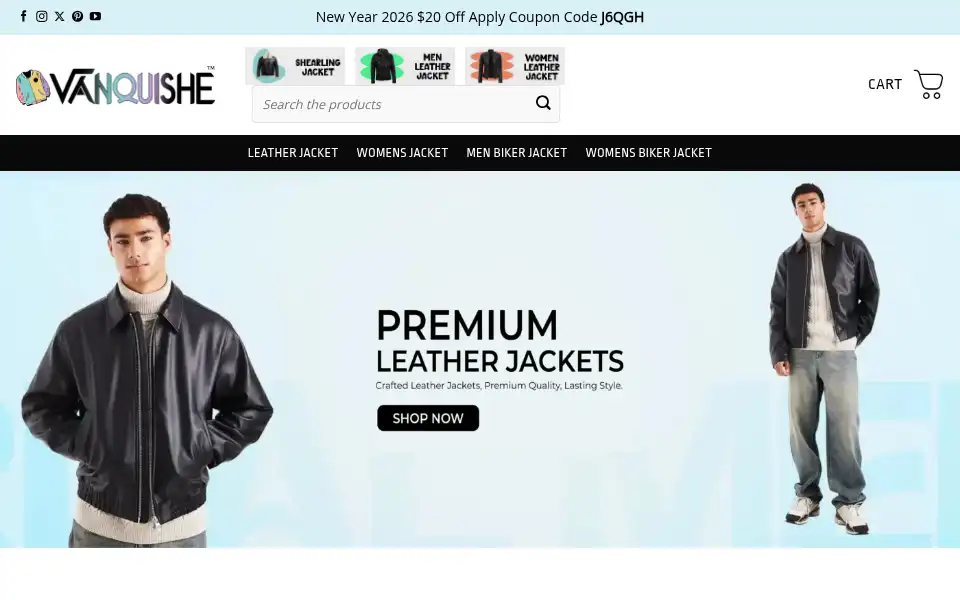 Screenshot of vanquishe.com