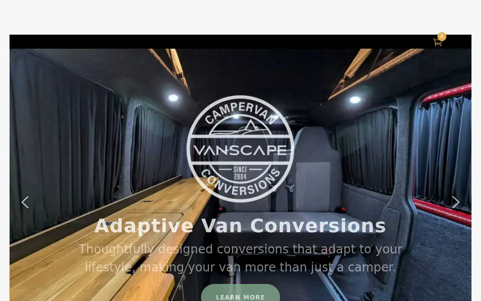 Screenshot of vanscape.co.uk