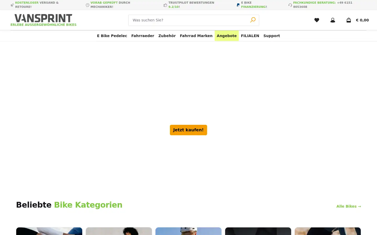 Screenshot of vansprint.at