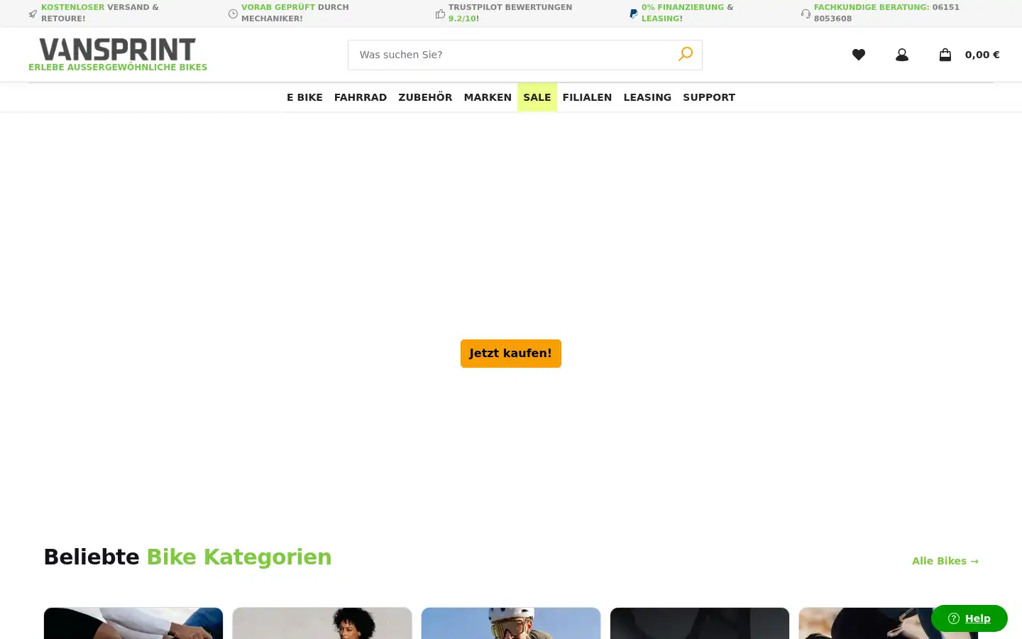 Screenshot of vansprint.de