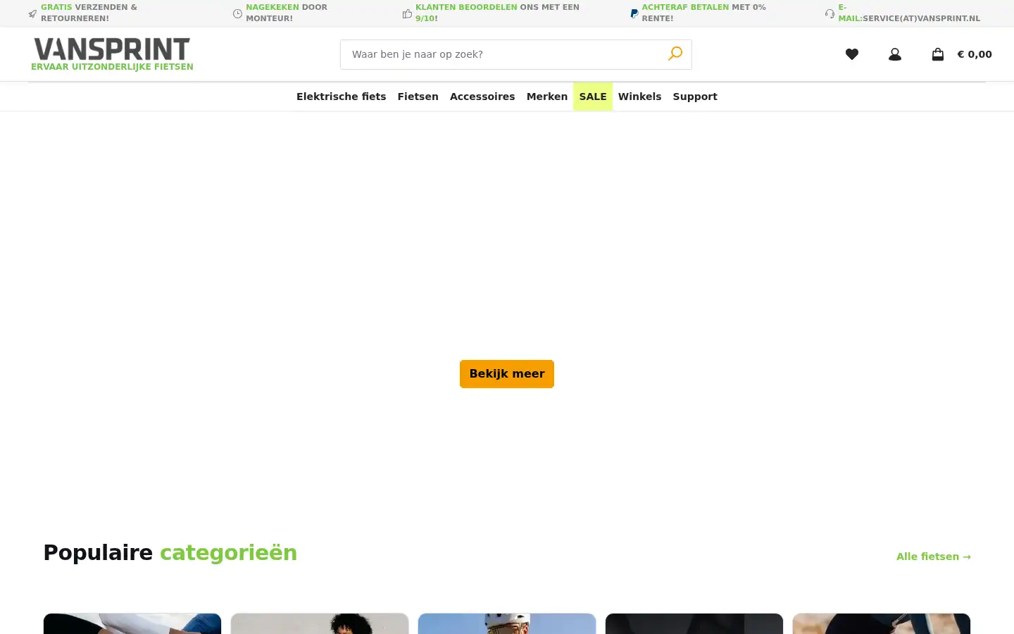 Screenshot of vansprint.nl