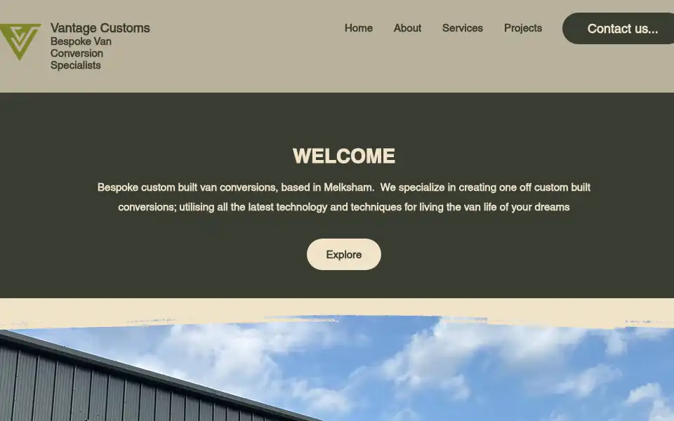 Screenshot of vantagecustoms.co.uk