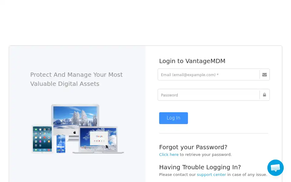 Screenshot of vantagemdm.com