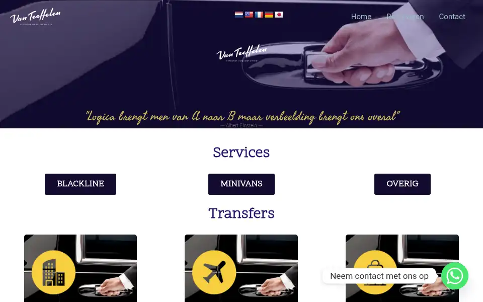 Screenshot of vanteeffelenexecutive.nl