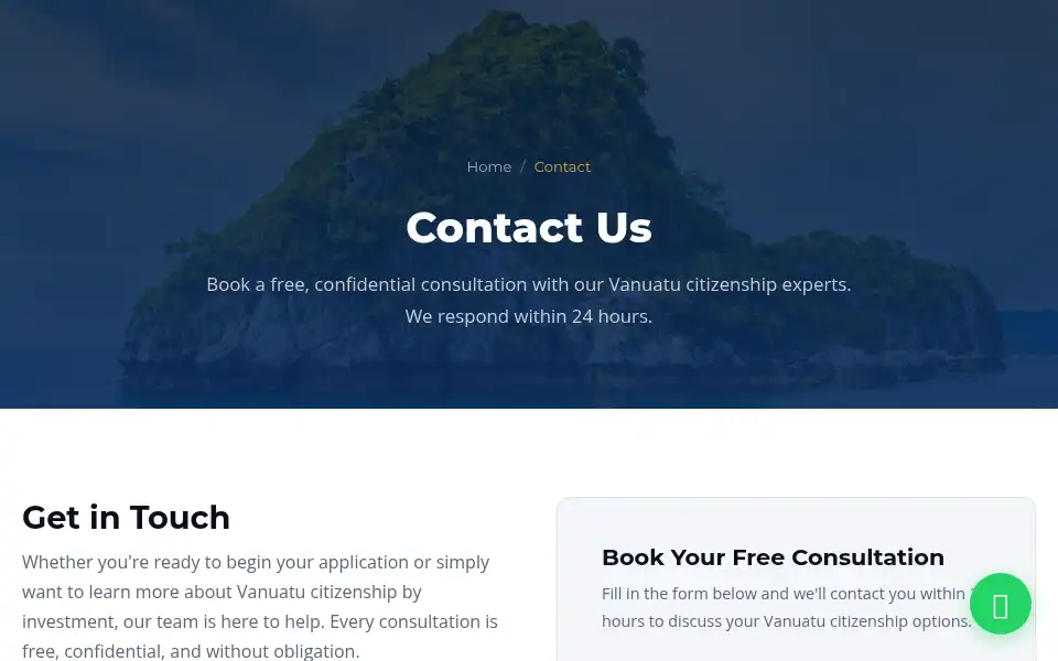 Screenshot of vanuatucitizenshipbyinvestment.co.uk