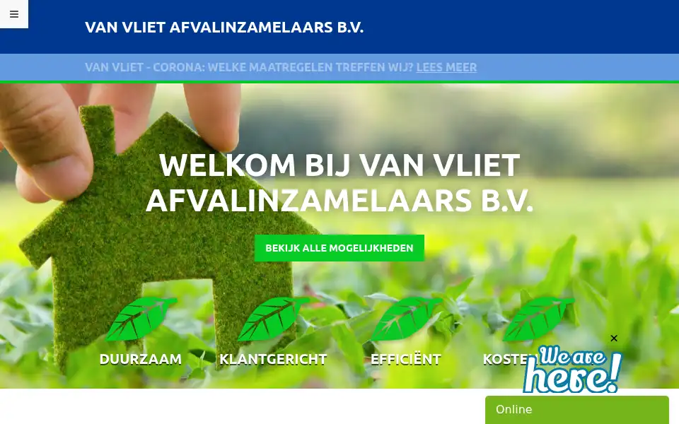 Screenshot of vanvlietafvalinzamelaarsbv.nl