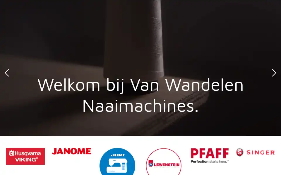 Screenshot of vanwandelen-naaimachines.nl
