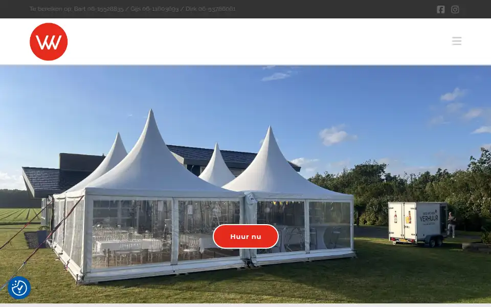 Screenshot of vanwichenverhuur.nl