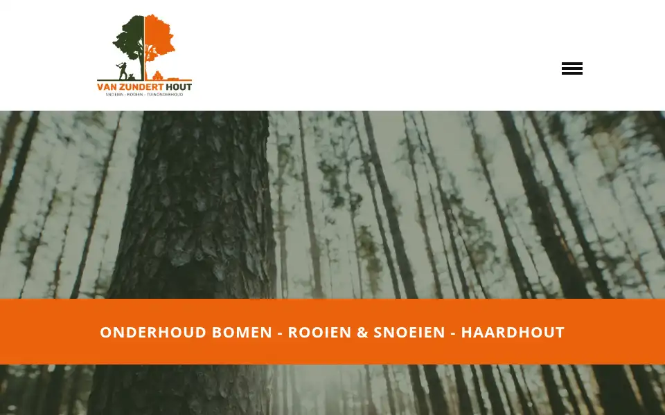 Screenshot of vanzunderthout.nl