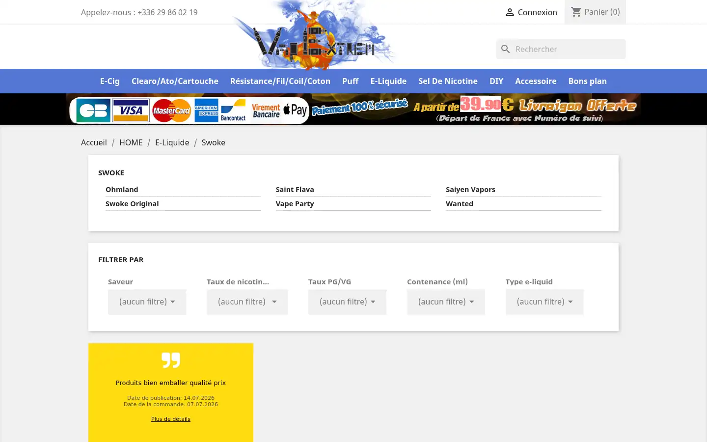 Screenshot of vap-extrem.com