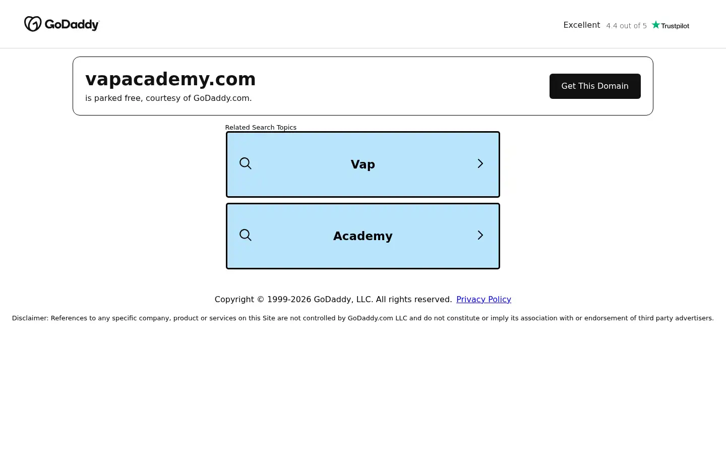 Screenshot of vapacademy.com