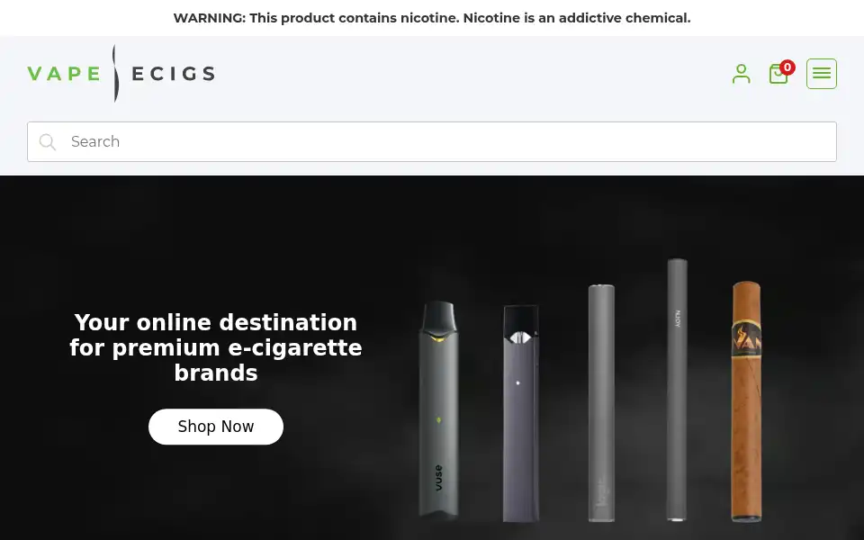 Screenshot of vape-ecigs.com