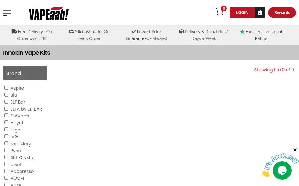 Screenshot of vapeaah.com