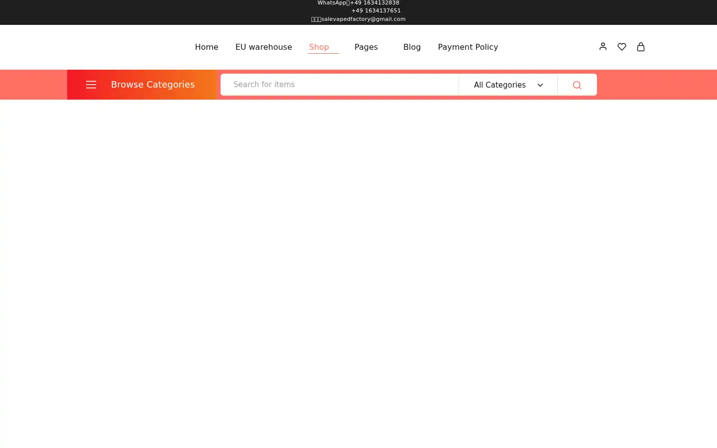 Screenshot of vapedfactory.com