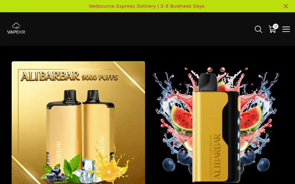Screenshot of vapekr.com