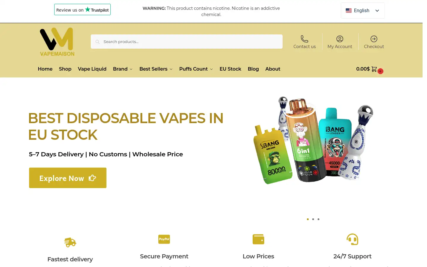Screenshot of vapemaison.com