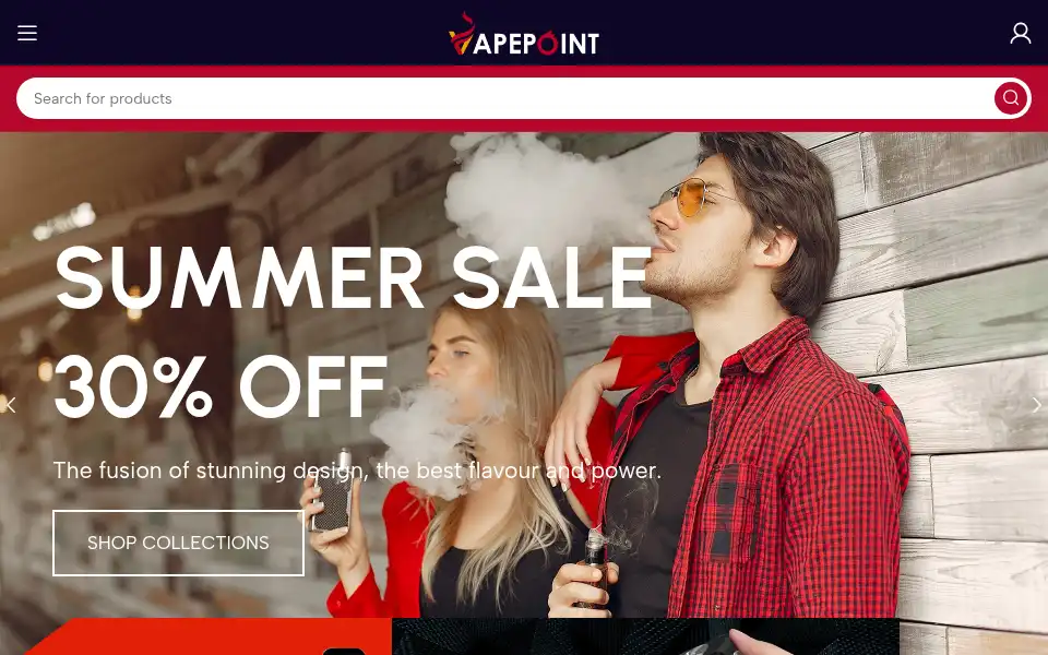 Screenshot of vapepoint.co.uk