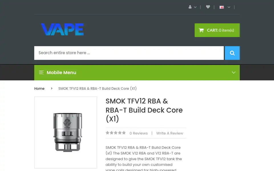 Screenshot of vapewhich.com