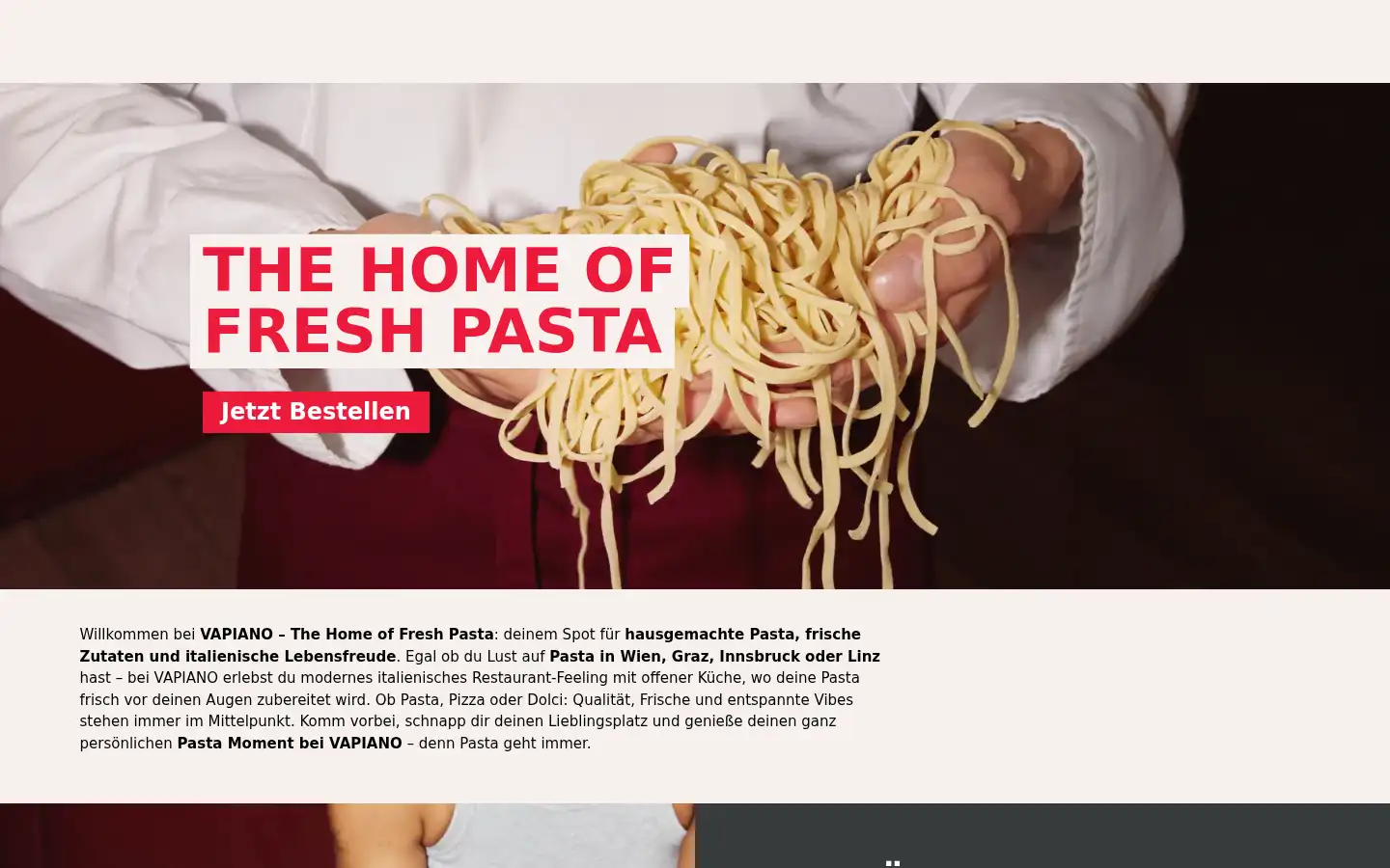 Screenshot of vapiano.at