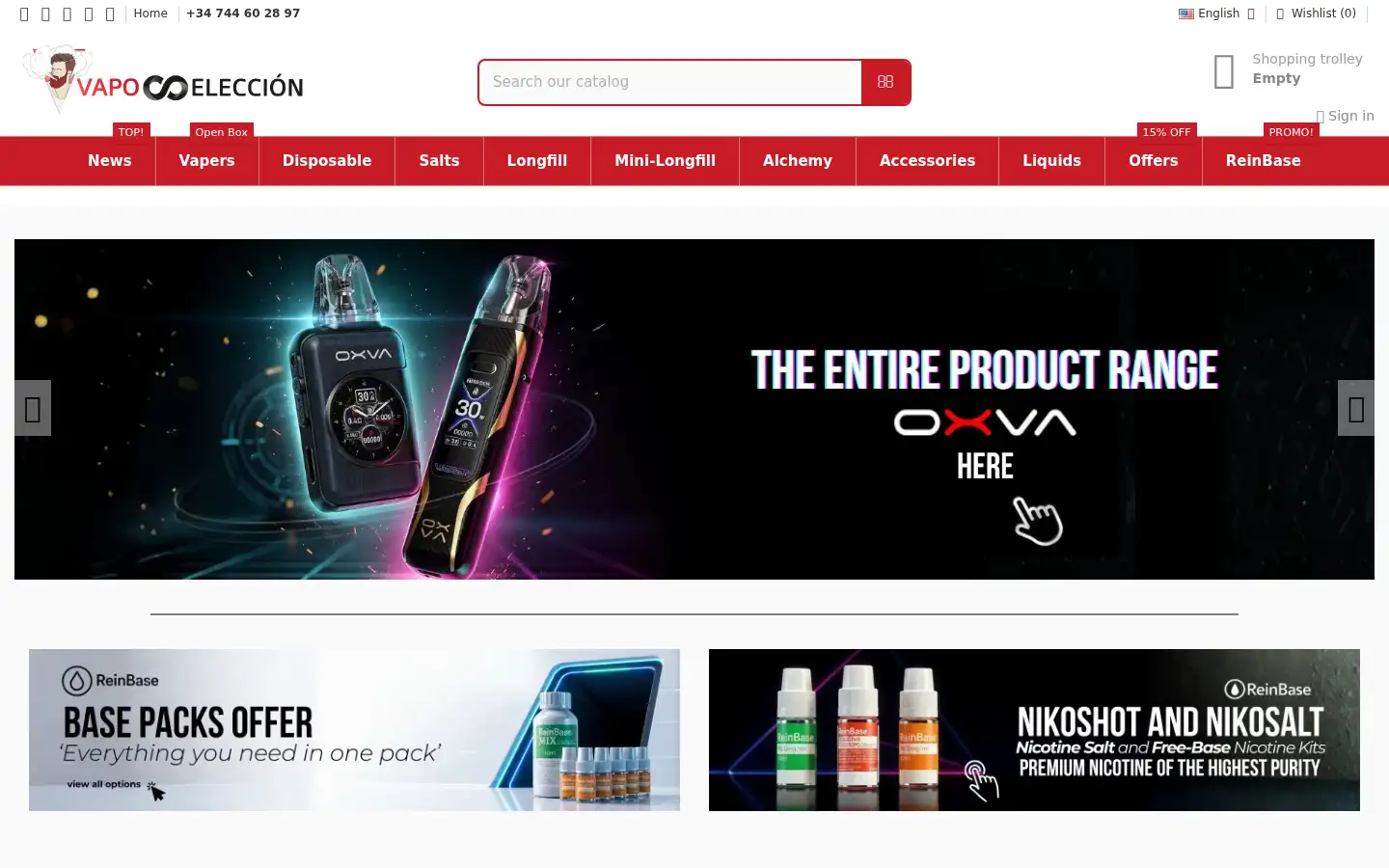 Screenshot of vaposeleccion.com