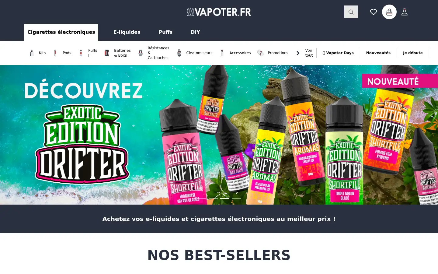 Screenshot of vapoter.fr
