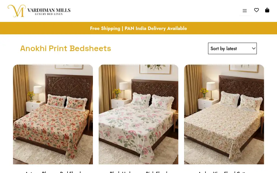 Screenshot of vardhmanmills.com