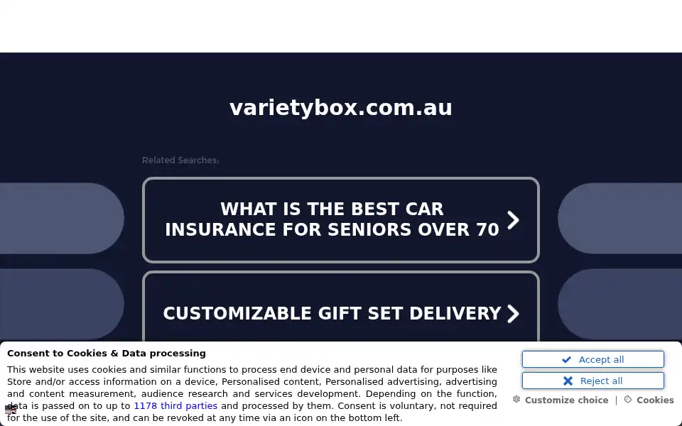 Screenshot of varietybox.com.au