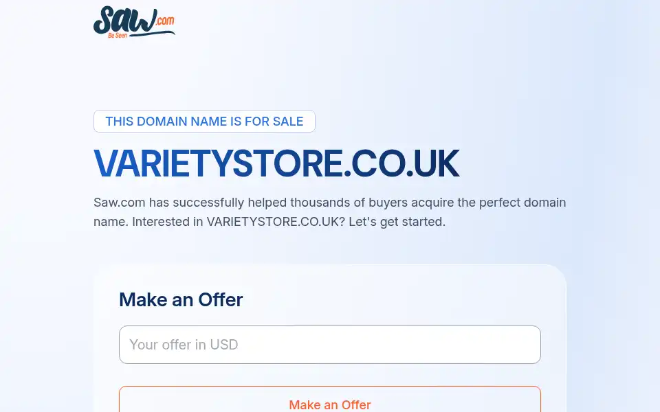 Screenshot of varietystore.co.uk