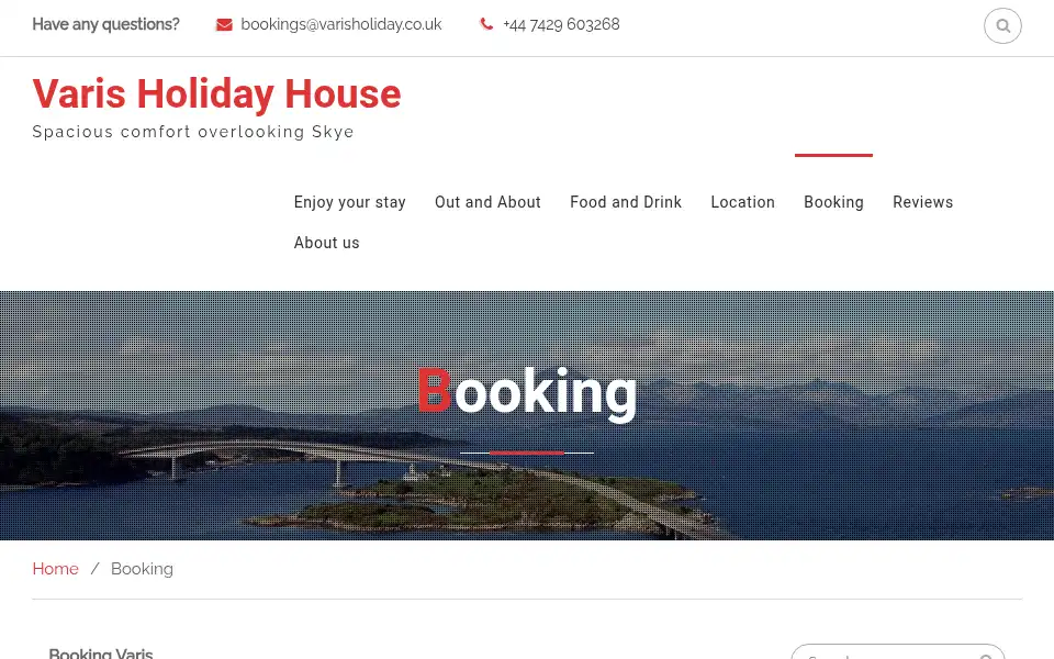 Screenshot of varisholiday.co.uk