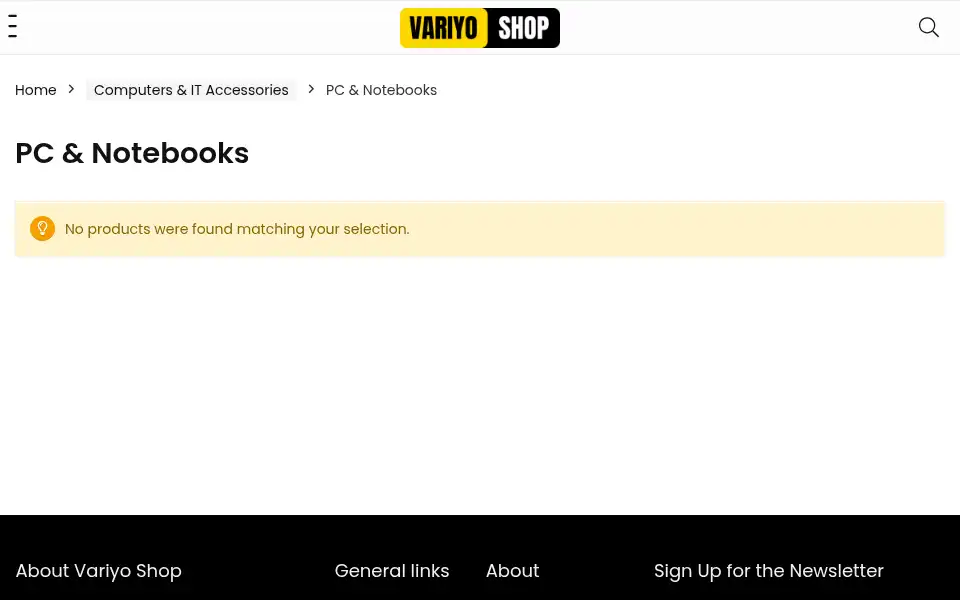Screenshot of variyoshop.com