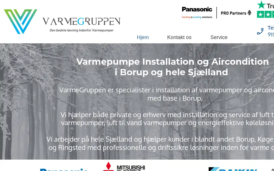 Screenshot of varmegruppen.dk
