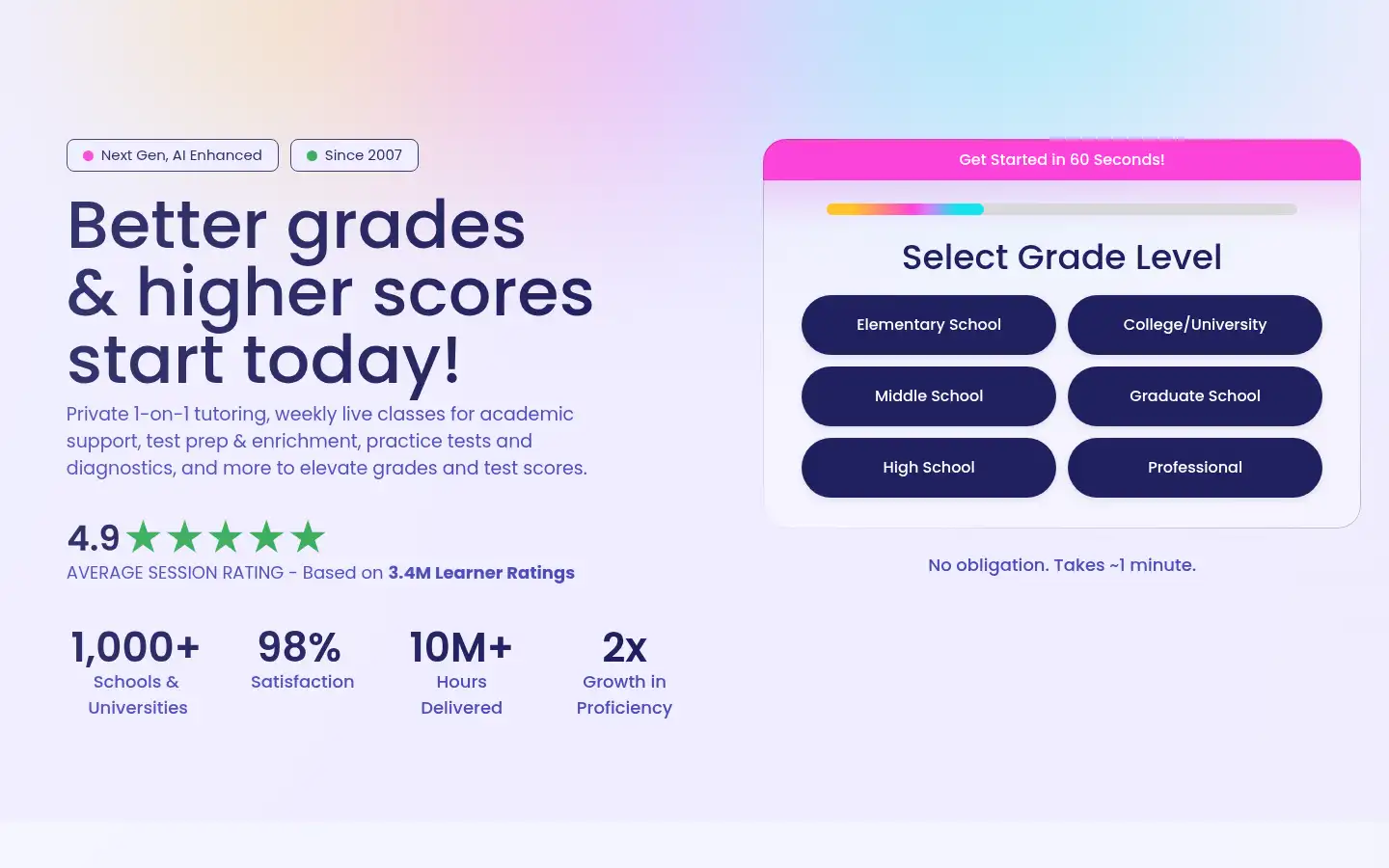Screenshot of varsitytutors.com