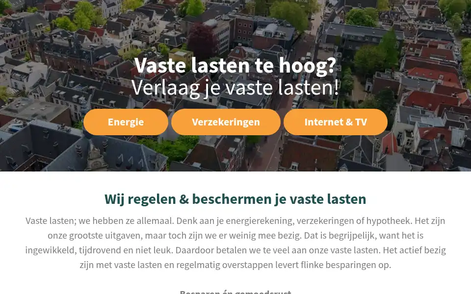 Screenshot of vastelastenbond.nl