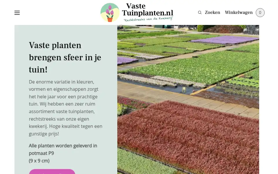 Screenshot of vastetuinplanten.nl