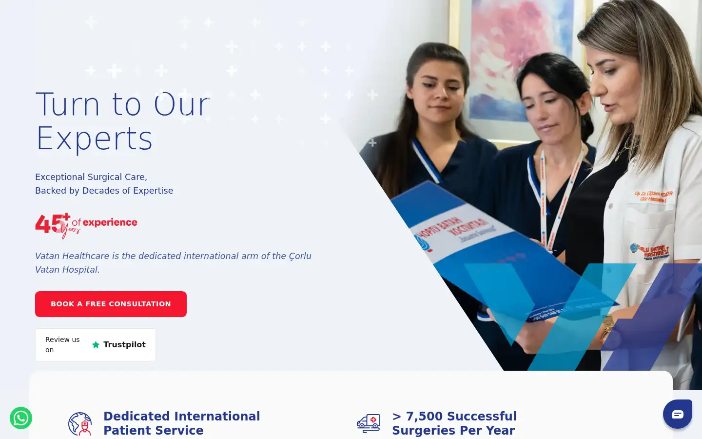 Screenshot of vatanhealthcare.com