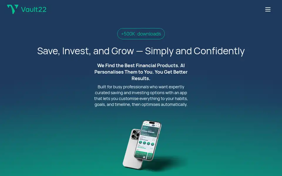 Screenshot of vault22.com