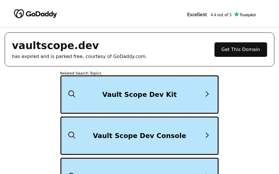 Screenshot of vaultscope.dev