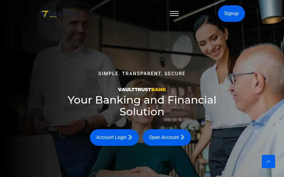 Screenshot of vaulttrustbank.com