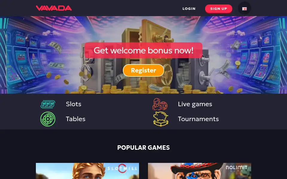 Screenshot of vavada.land
