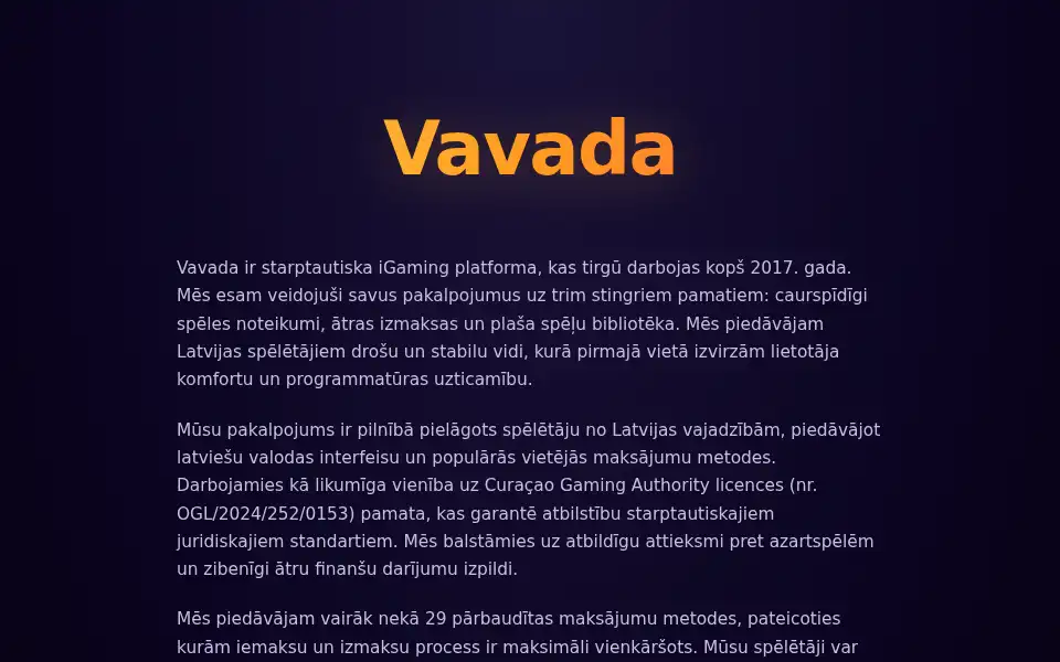 Screenshot of vavada-lv.art