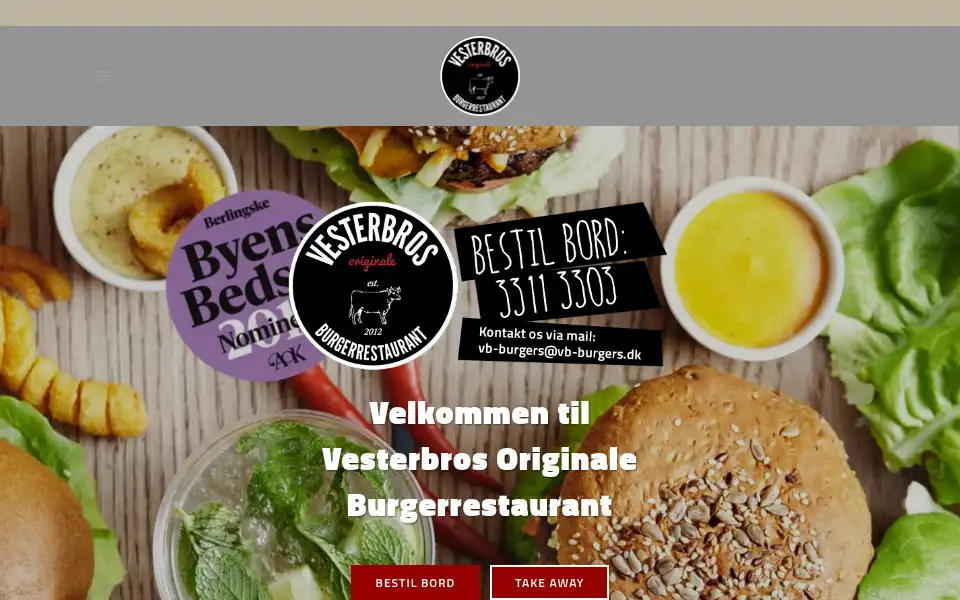 Screenshot of vb-burgers.dk