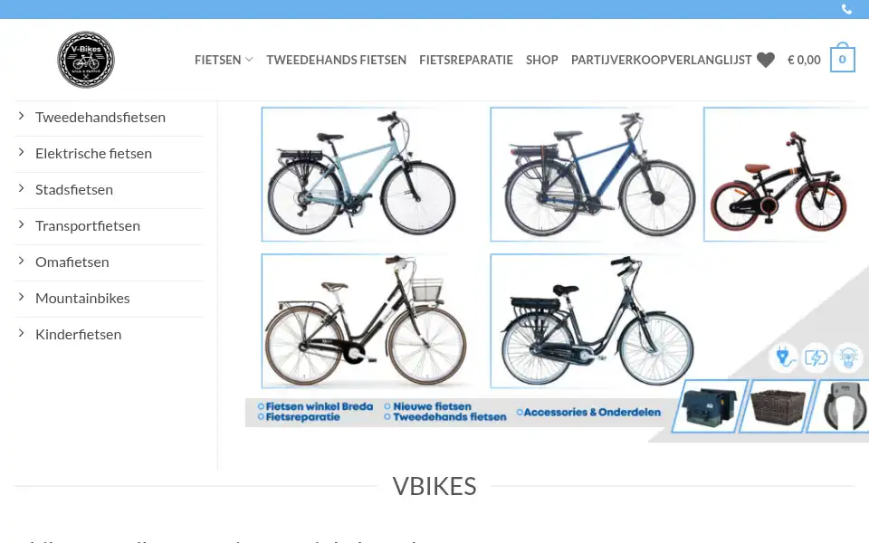 Screenshot of vbikes.nl