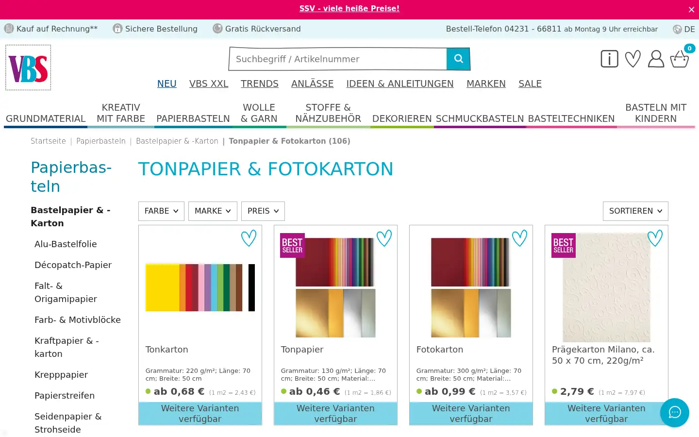 Screenshot of vbs-hobby.com