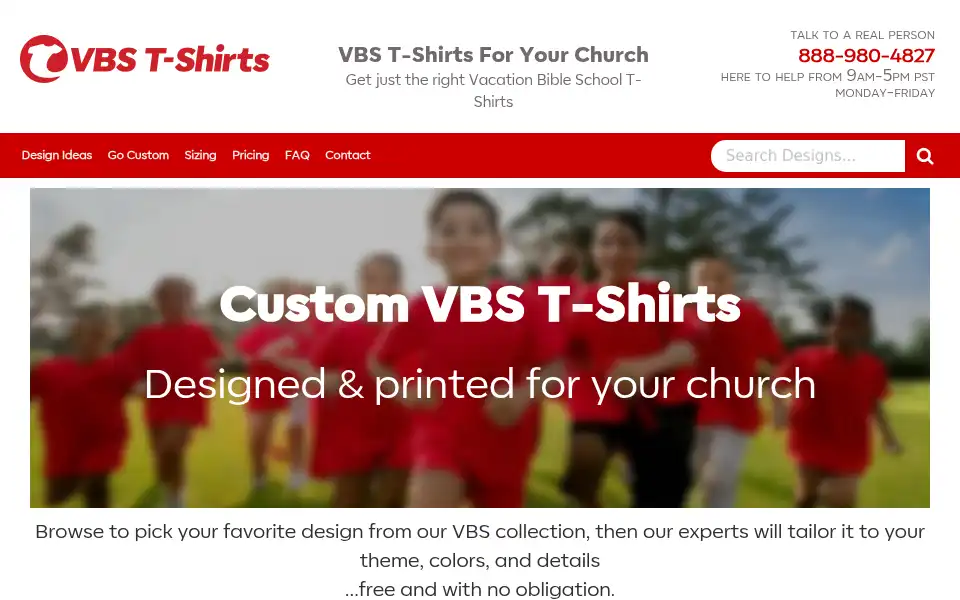 Screenshot of vbstshirts.com